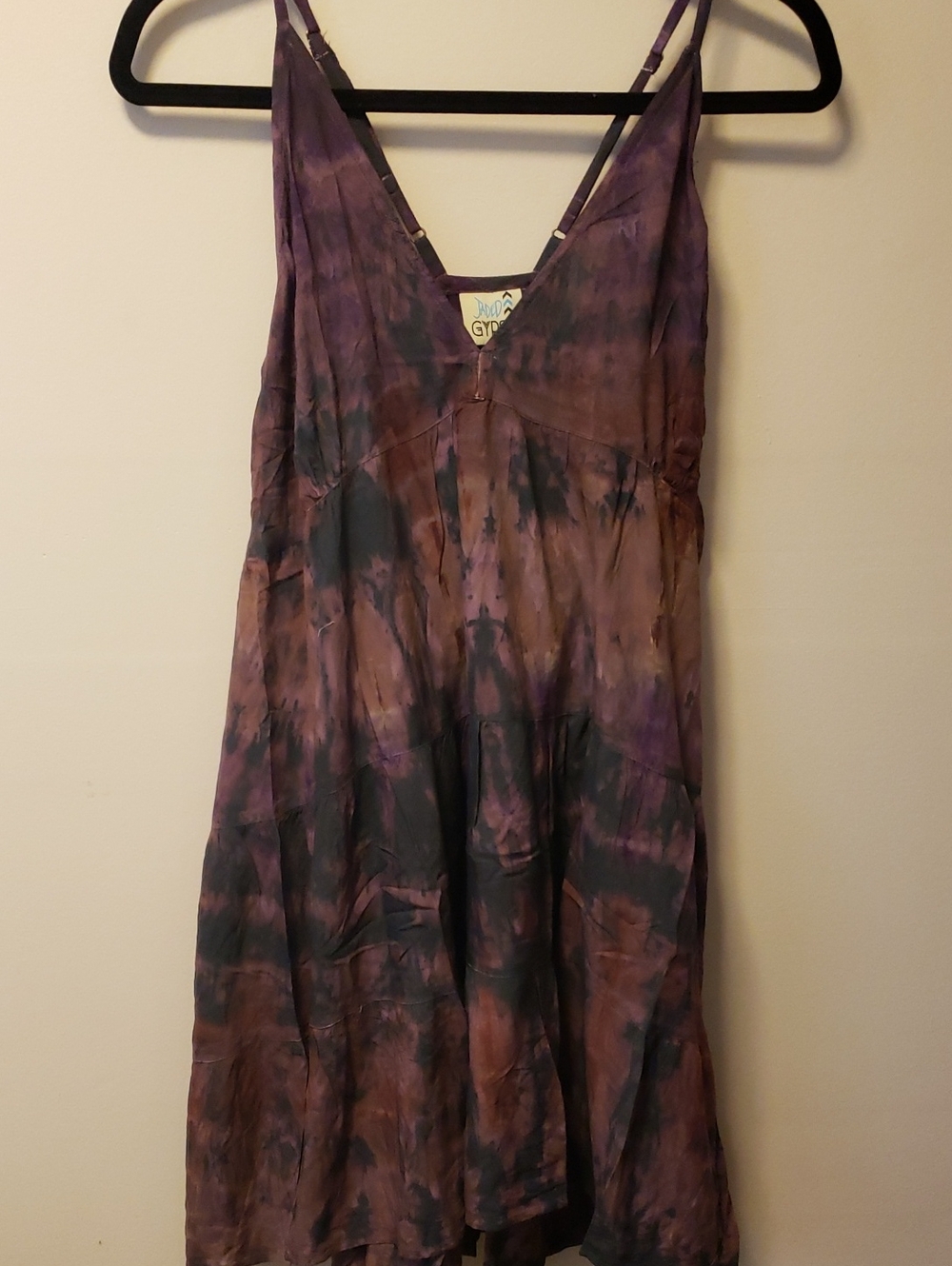 NWT JadedGypsy Purple Tie-Dye V-Neck Slip Dress
